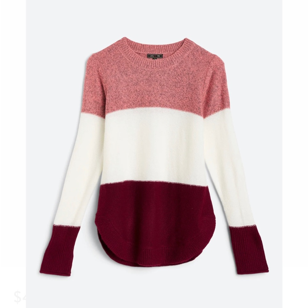 Whitney Colorblock Long Sleeve Sweater - Size Small